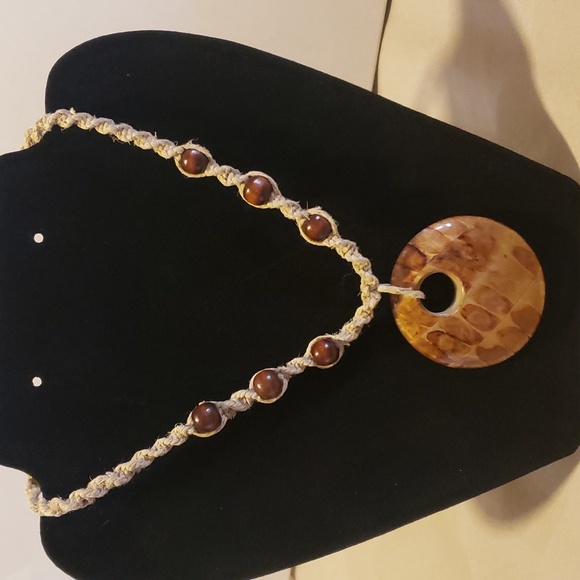 Natural Corded Necklace with Wood Beads - $3 Add-On - Picture 1 of 4